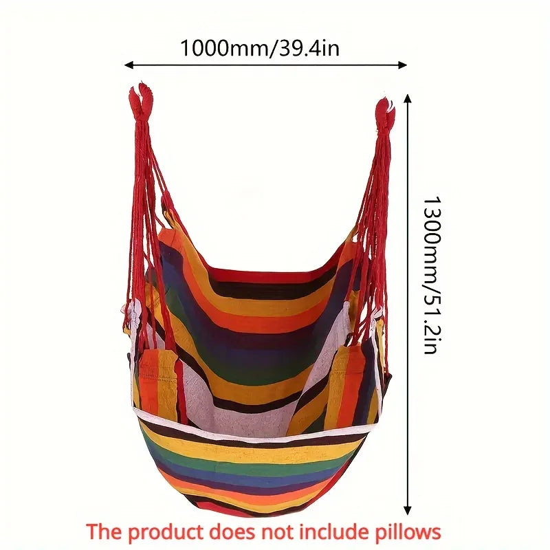 Folding  Hammock, Anti Rollover And Anti Slip,Outdoor Hammock Chair, Canvas Leisure Swing Chair, No Pillow Or Cushion,
