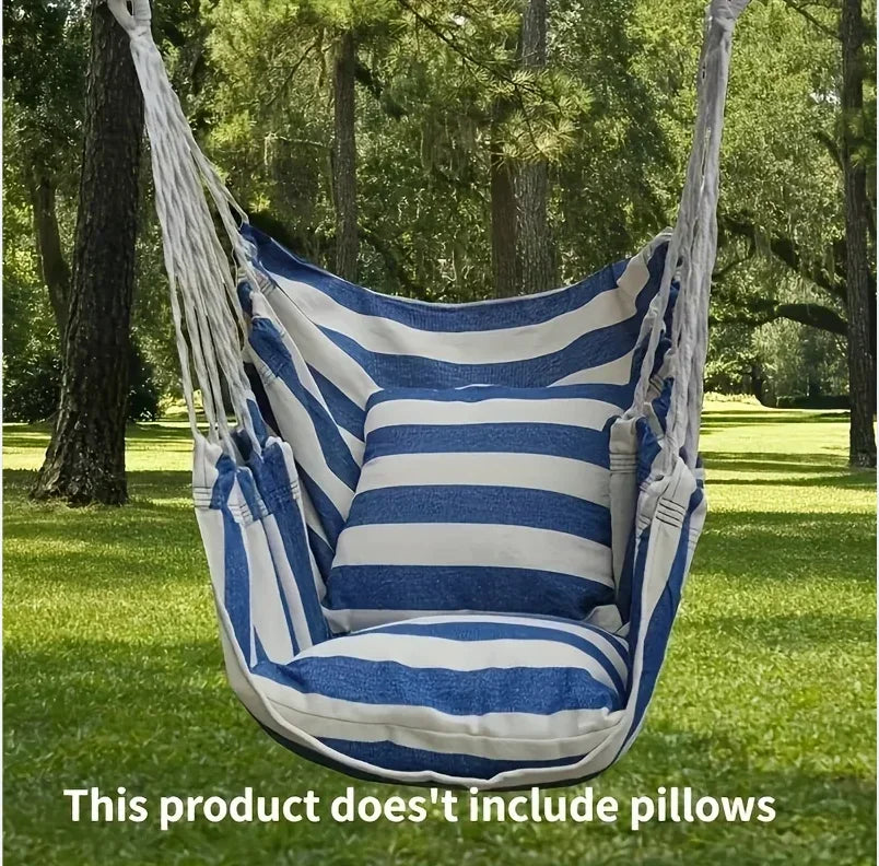 Folding  Hammock, Anti Rollover And Anti Slip,Outdoor Hammock Chair, Canvas Leisure Swing Chair, No Pillow Or Cushion,