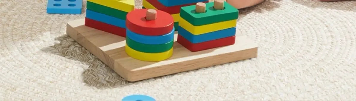 Wooden Matching Sorting Stacking Toys Puzzle for Toddlers and Kids Preschool Fine Motor Skill Toy for 1 Years
