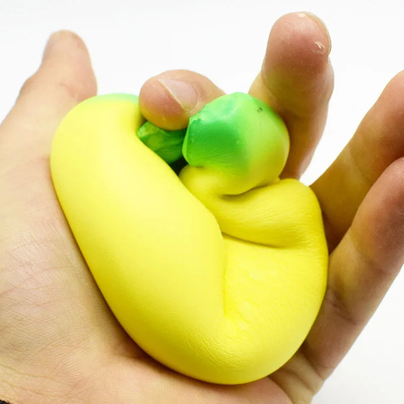 Anti-stress Squishy Banana Toys Slow Rising Jumbo Squishy Fruit Squeeze Toy Funny Stress Reliever Reduce Pressure