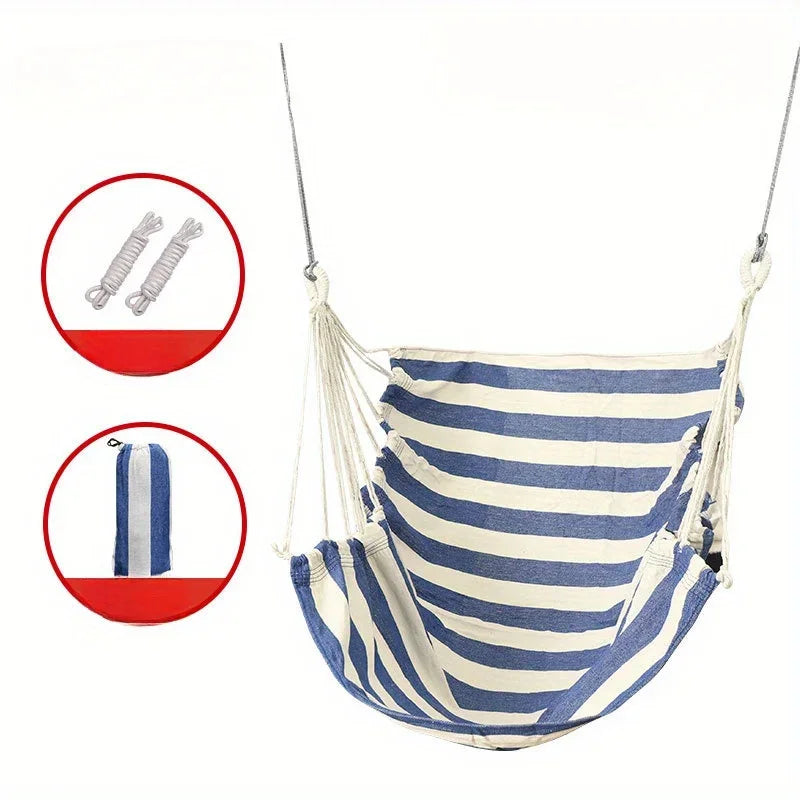 Folding  Hammock, Anti Rollover And Anti Slip,Outdoor Hammock Chair, Canvas Leisure Swing Chair, No Pillow Or Cushion,