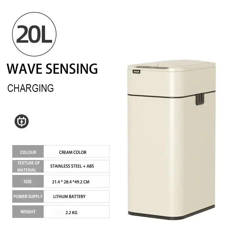 Automatic Stainless Steel Sensor Wastebasket 20-liter Trash Can Stainless Steel Large Kitchen Garbage Can Smart Trash Can 20l 15l