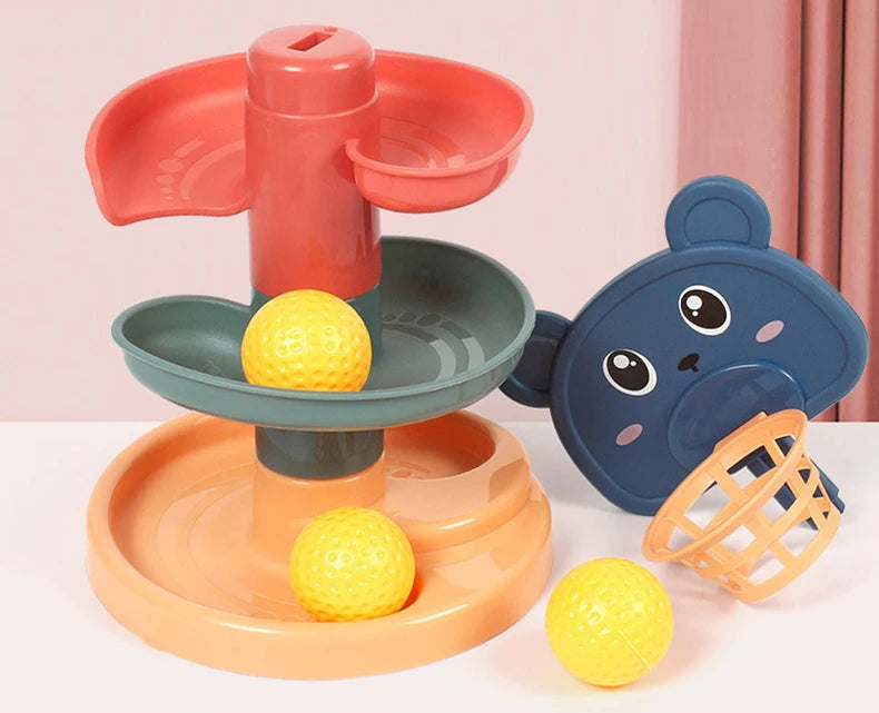 Baby Sensory Toy 0 12 24 36 Months Track Rolling Ball Push Pop Sliding Ball Early Education Toys Games Children