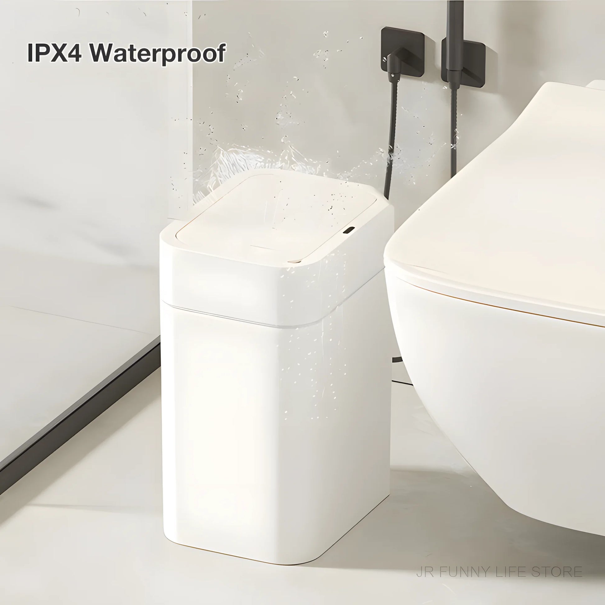 Automatic Trash Bin Smart Sensor Trash Bathroom Anti odor For Toilet White Electric Wastebasket 12/16L
