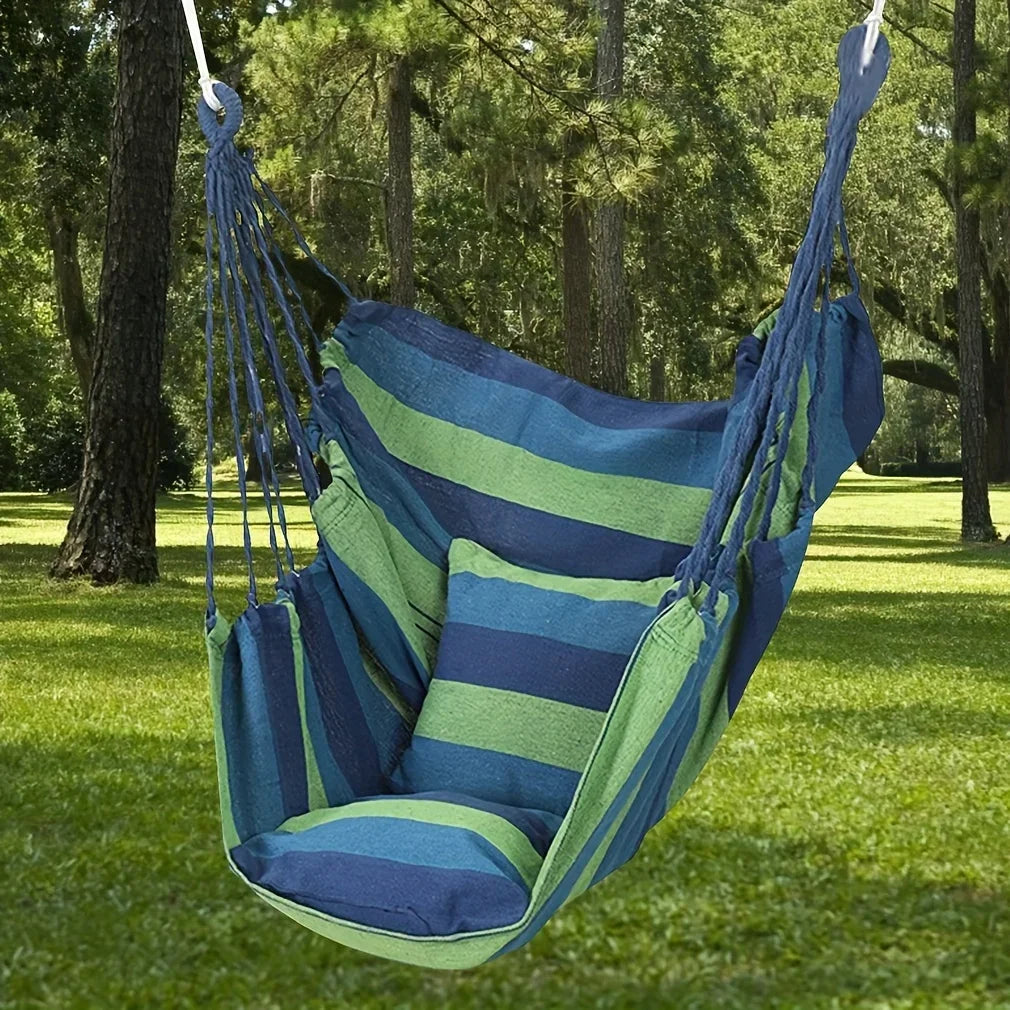 Folding  Hammock, Anti Rollover And Anti Slip,Outdoor Hammock Chair, Canvas Leisure Swing Chair, No Pillow Or Cushion,