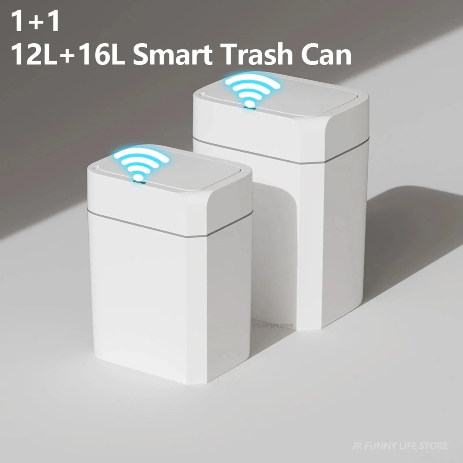 Automatic Trash Bin Smart Sensor Trash Bathroom Anti odor For Toilet White Electric Wastebasket 12/16L