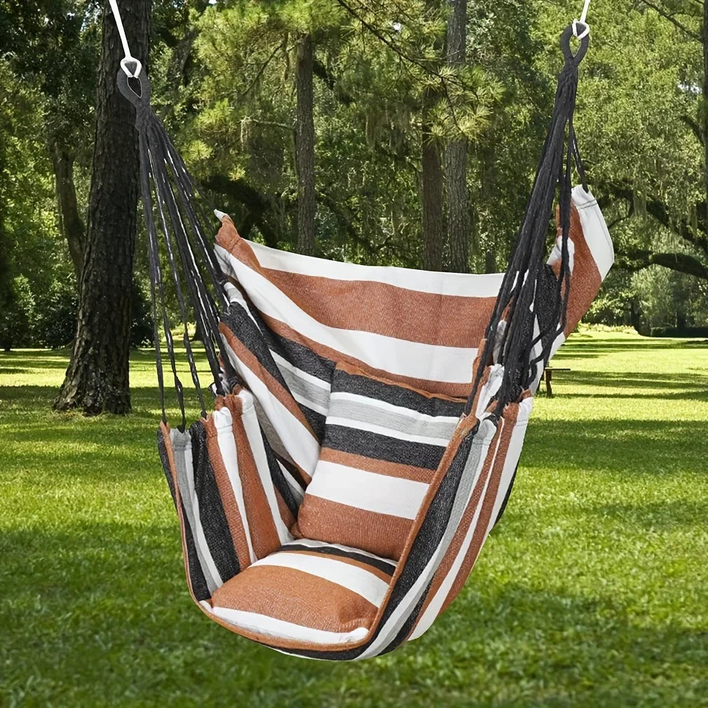Folding  Hammock, Anti Rollover And Anti Slip,Outdoor Hammock Chair, Canvas Leisure Swing Chair, No Pillow Or Cushion,