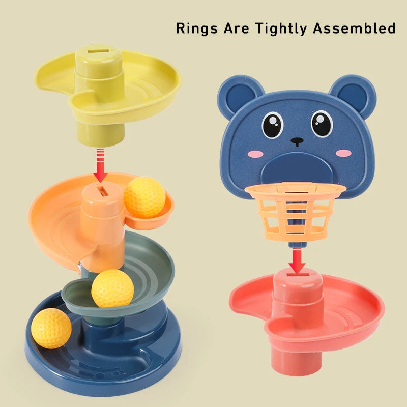 Baby Sensory Toy 0 12 24 36 Months Track Rolling Ball Push Pop Sliding Ball Early Education Toys Games Children