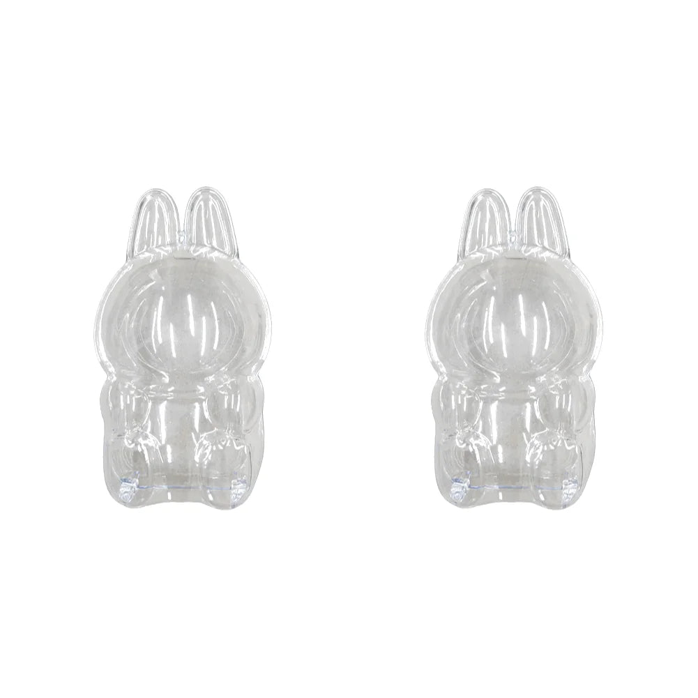 2025 Labubu Transparent Macaron Case Dustproof Protective Cover Popmart Bubble Mart Vinyl Doll Storage Box Monster Toy Accessory