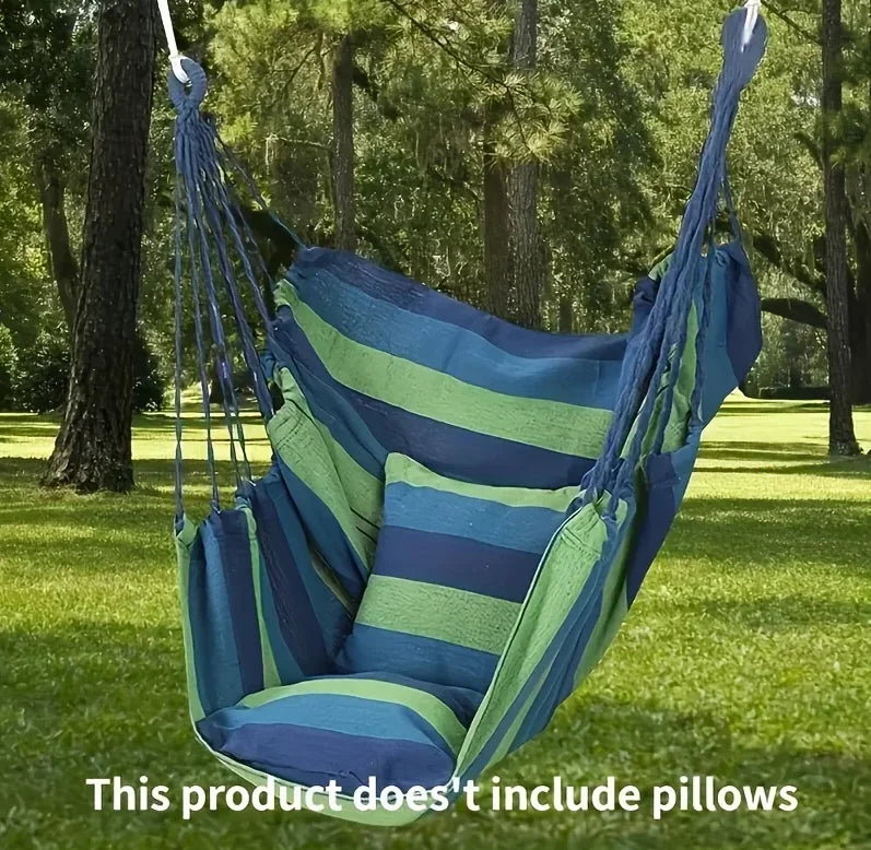 Folding  Hammock, Anti Rollover And Anti Slip,Outdoor Hammock Chair, Canvas Leisure Swing Chair, No Pillow Or Cushion,