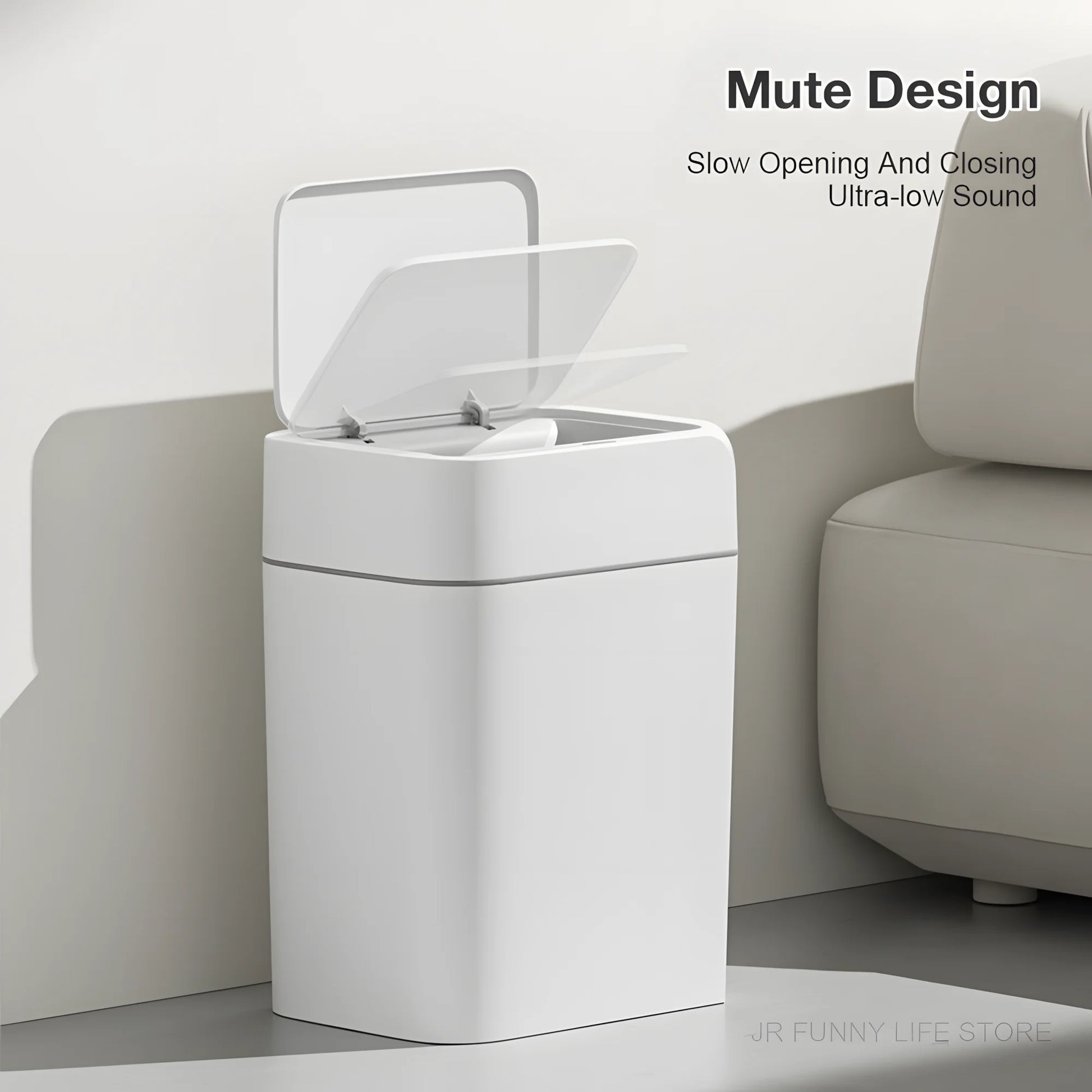 Automatic Trash Bin Smart Sensor Trash Bathroom Anti odor For Toilet White Electric Wastebasket 12/16L