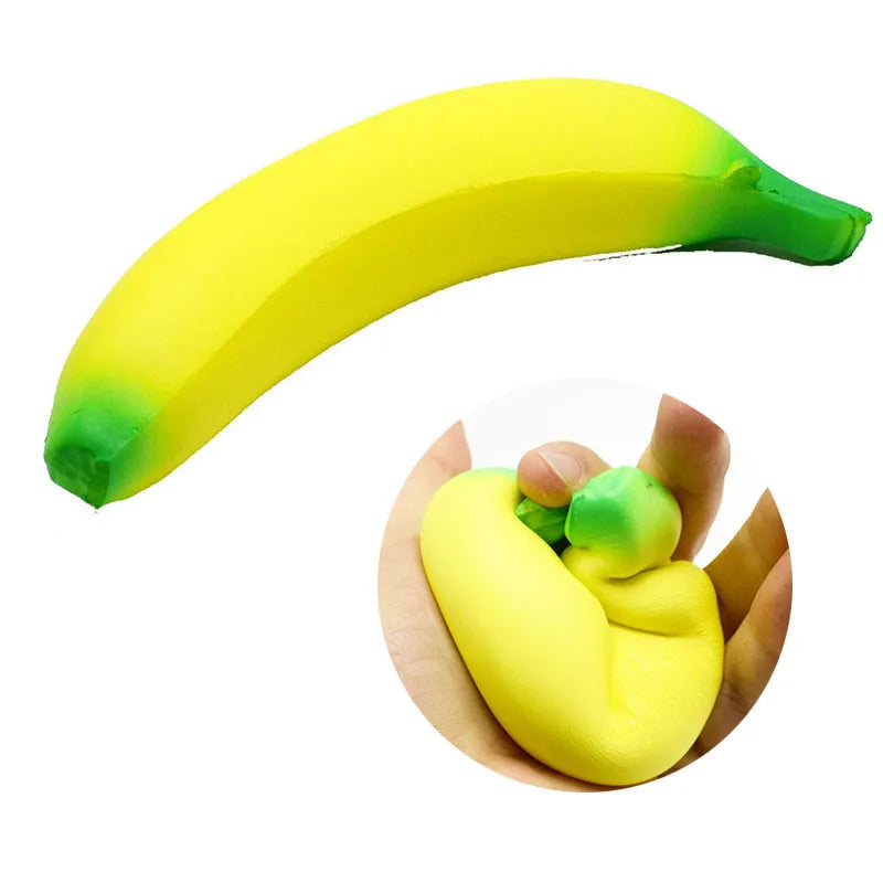 Anti-stress Squishy Banana Toys Slow Rising Jumbo Squishy Fruit Squeeze Toy Funny Stress Reliever Reduce Pressure