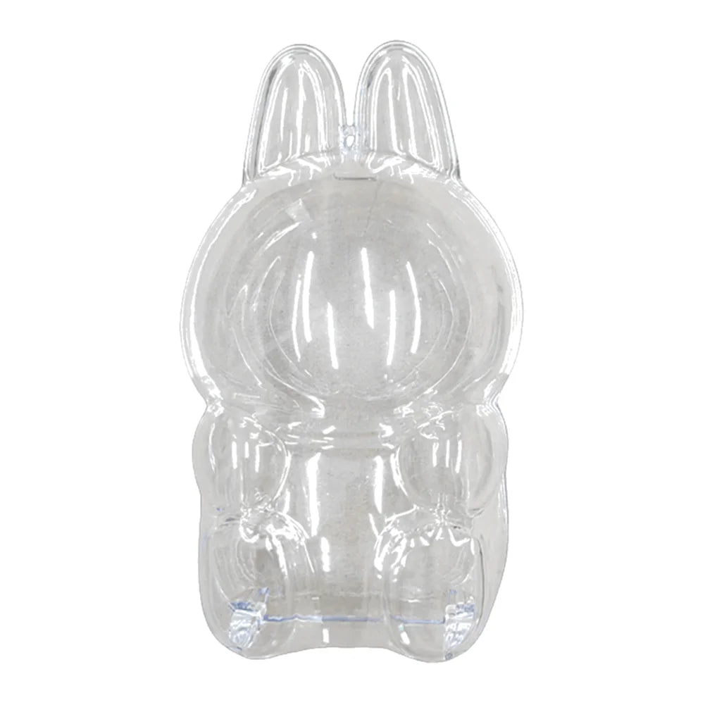 2025 Labubu Transparent Macaron Case Dustproof Protective Cover Popmart Bubble Mart Vinyl Doll Storage Box Monster Toy Accessory