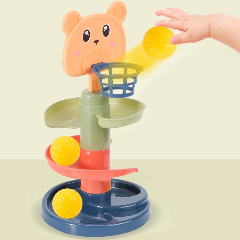 Baby Sensory Toy 0 12 24 36 Months Track Rolling Ball Push Pop Sliding Ball Early Education Toys Games Children