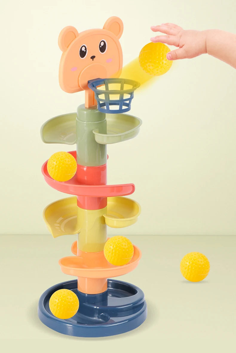 Baby Sensory Toy 0 12 24 36 Months Track Rolling Ball Push Pop Sliding Ball Early Education Toys Games Children