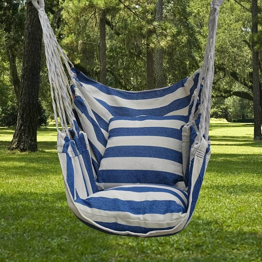 Folding  Hammock, Anti Rollover And Anti Slip,Outdoor Hammock Chair, Canvas Leisure Swing Chair, No Pillow Or Cushion,