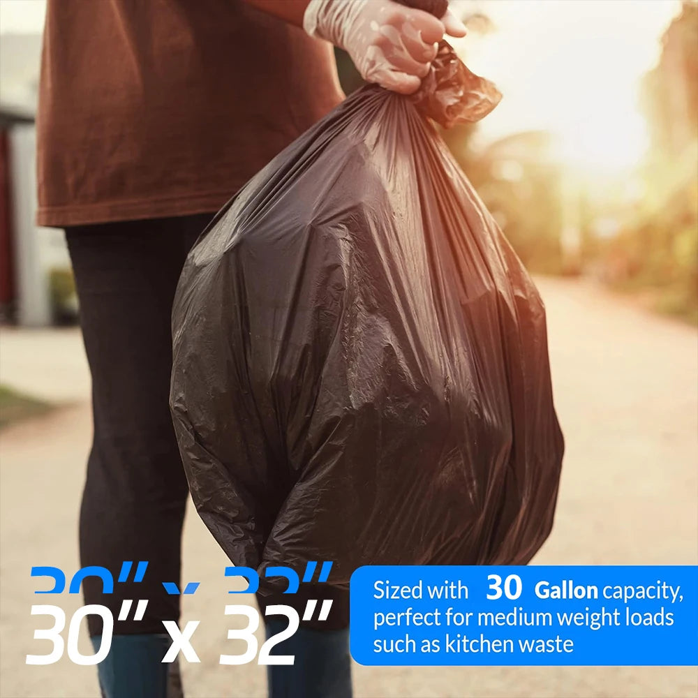 Black Large Trash Bag Garbage Bags Xtratuff Trash Bags 30 Gallon  Heavy Duty 100 Count