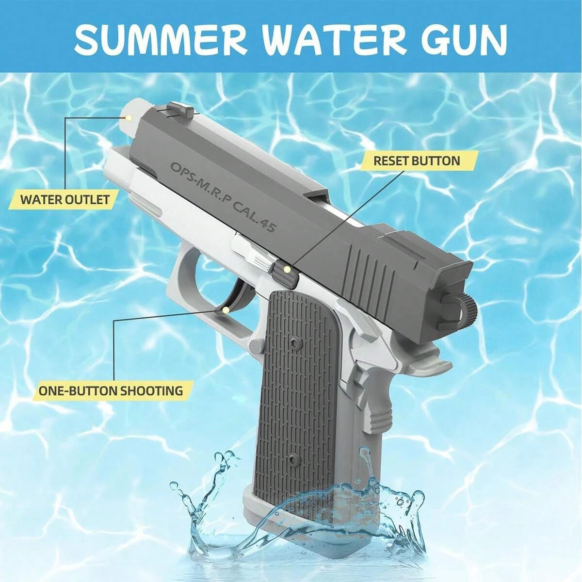 Water Guns Pistol Toy Squirt Guns, Summer Pool Beach Shooting Games Toys, Water Blaster Pistol for Kids