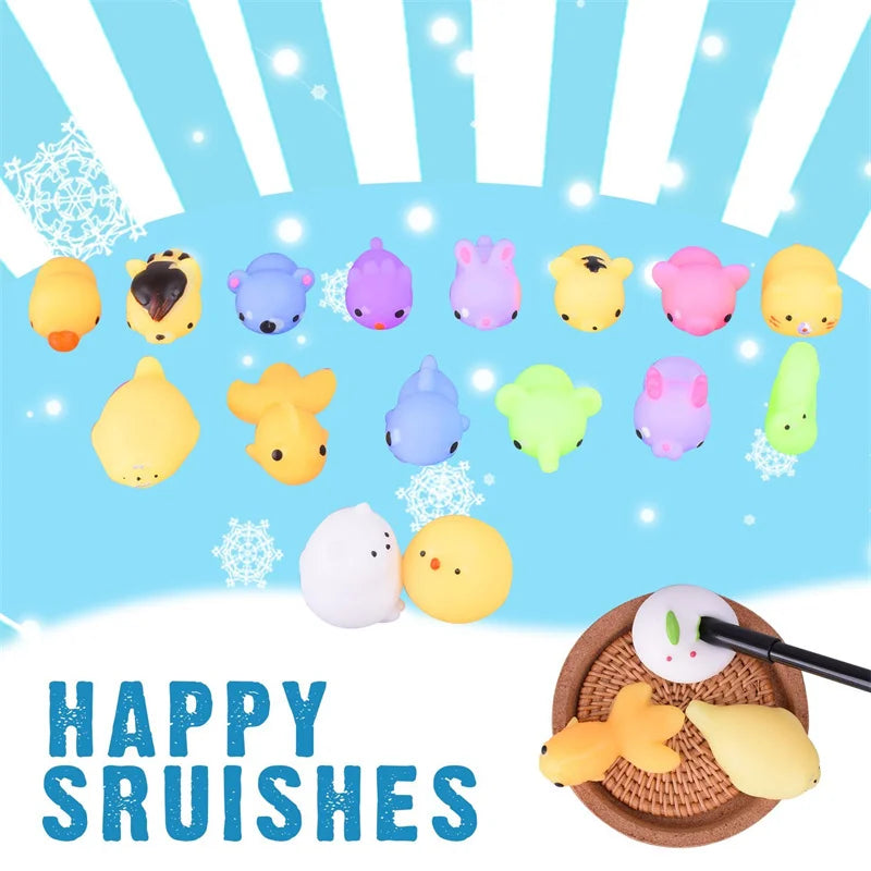 Mochi Squishies Kawaii Anima Squishy Toys For Kids Antistress Ball Squeeze Party Favors Stress Relief Toys 50-5PCS