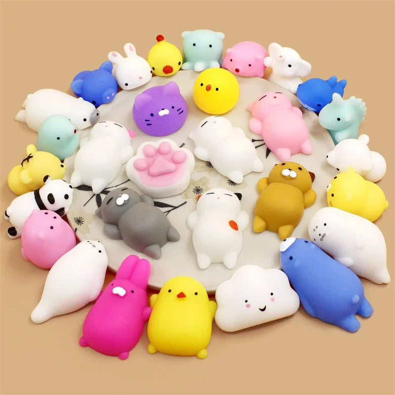 Mochi Squishies Kawaii Anima Squishy Toys For Kids Antistress Ball Squeeze Party Favors Stress Relief Toys 50-5PCS