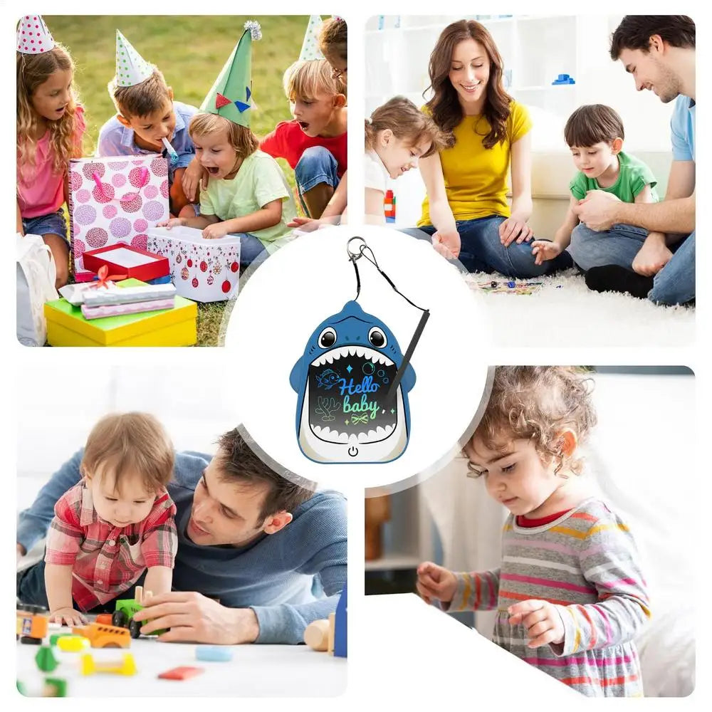 Shark LCD Electronic Drawing Toy Educational Writing Tablet Kids Drawing Tablet Drawing Pad Doodle Board For Toddler