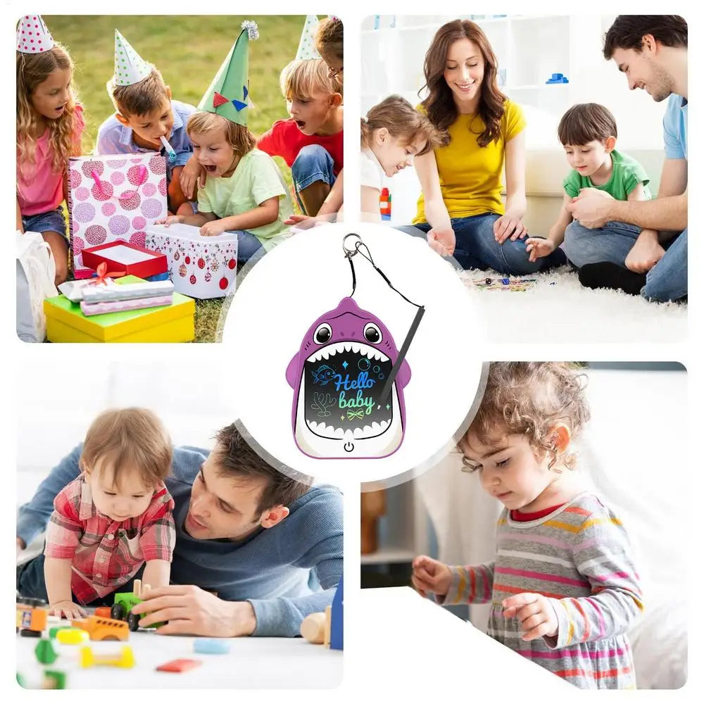 Shark LCD Electronic Drawing Toy Educational Writing Tablet Kids Drawing Tablet Drawing Pad Doodle Board For Toddler