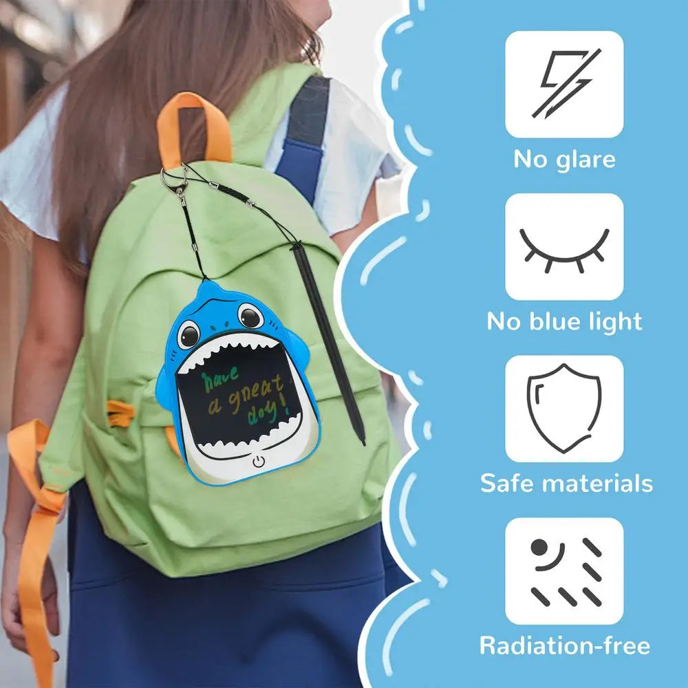 Shark LCD Electronic Drawing Toy Educational Writing Tablet Kids Drawing Tablet Drawing Pad Doodle Board For Toddler