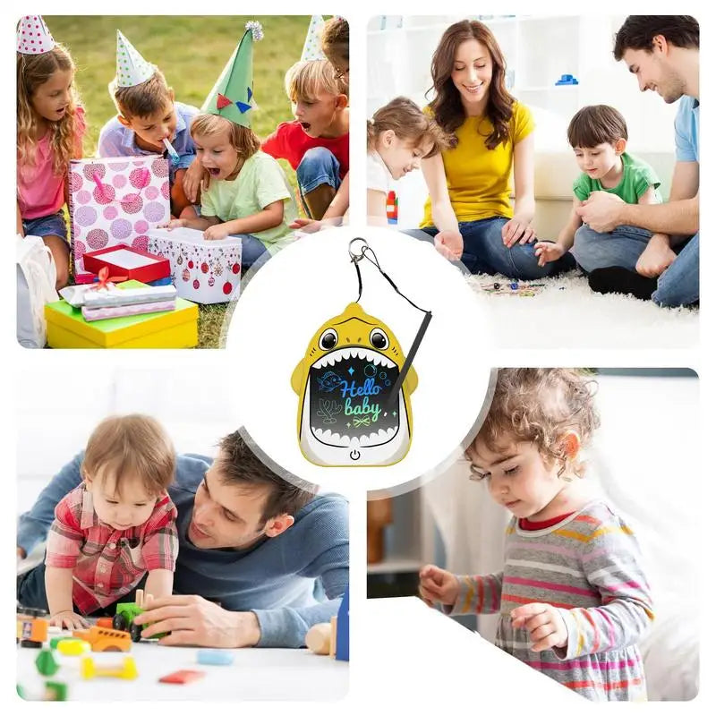 Shark LCD Electronic Drawing Toy Educational Writing Tablet Kids Drawing Tablet Drawing Pad Doodle Board For Toddler