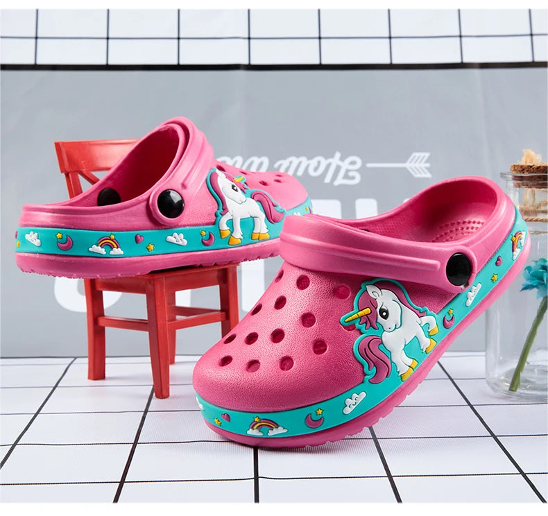 Baby Boys Slippers Cute New Animal Summer Kids Cartoon Sandals Toddler Beach Shoes Girls Cute Slides Children Slippers