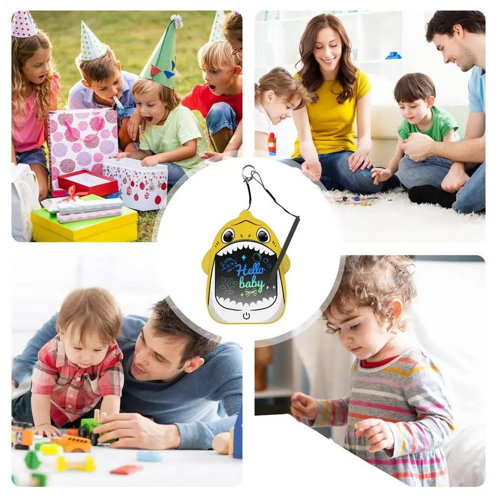 Shark LCD Electronic Drawing Toy Educational Writing Tablet Kids Drawing Tablet Drawing Pad Doodle Board For Toddler