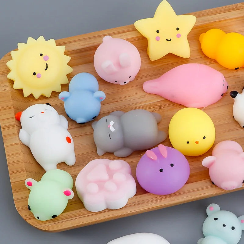 Mochi Squishies Kawaii Anima Squishy Toys For Kids Antistress Ball Squeeze Party Favors Stress Relief Toys 50-5PCS