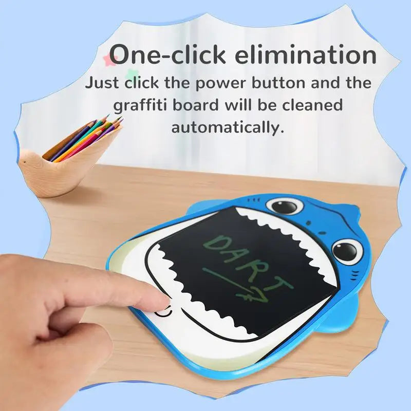 Shark LCD Electronic Drawing Toy Educational Writing Tablet Kids Drawing Tablet Drawing Pad Doodle Board For Toddler