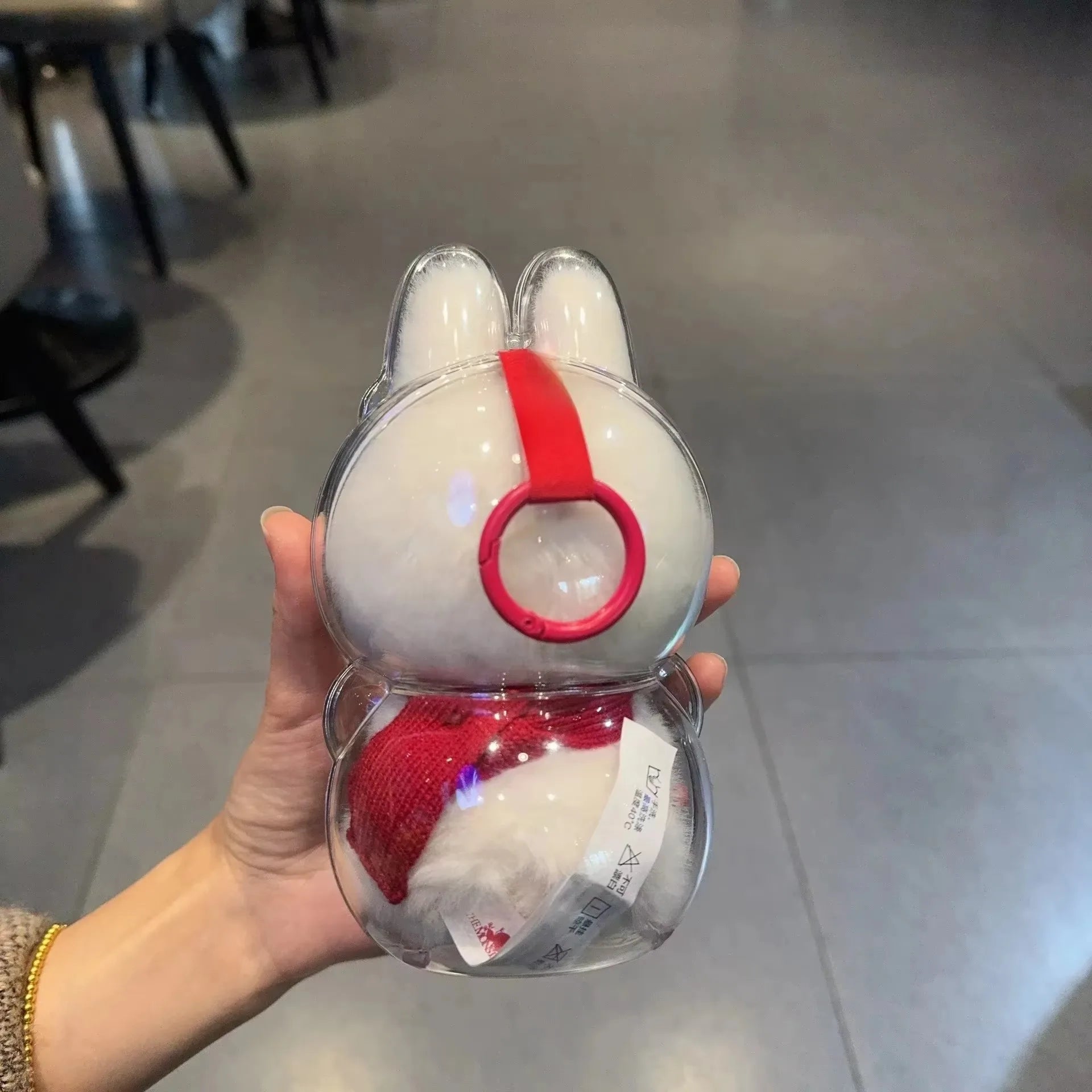 For LABUBU transparent protective case doll dust case protective cover baby clothes wear