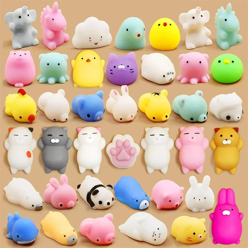 Mochi Squishies Kawaii Anima Squishy Toys For Kids Antistress Ball Squeeze Party Favors Stress Relief Toys 50-5PCS